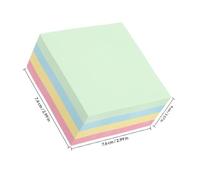 GALPADA 400 Sheets Notepad Tearable Square Blank Adhesive Paper with Backing Sturdy Minimalist Style in Assorted Vibrant Colors for Office Supplies and Note Pads for Work