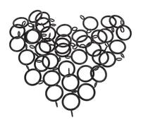 GALPADA 40pcs Black Iron Roman Rod Circles Curtain Hanging Rings with Secure and Stable Connection Compatible with Curtain Rods Minimalist Stylish Design