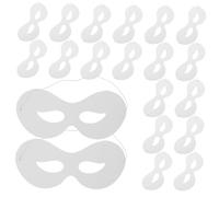 GALPADA 40pcs Blank White Paper Masks for Sturdy Craft Masquerade with Elastic Band DIY Hand Painted Art Projects for Parties School Events Creative Cosplay and Imaginative Play