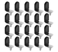 GALPADA 40pcs Cabinet Shelf Support Pegs with Rubber Sleeve, L-shape Iron Pins for Bookshelves and Cupboards, Black Anti-scratch Protection with Heavy Duty Stability for Modern Décor