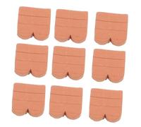 GALPADA 40pcs Dollhouse Tiles Decor Miniature Roof Tiles for Doll House Artificial Bricks Dolls Building Blocks Brown Soil