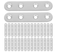 GALPADA 40pcs Heavy Duty Stainless Steel Corner Bracket 77mm Thickened Flat Connector with 18/24mm Hole Spacing for Furniture Assembly and Cabinets, Moisture Resistant with Effortless