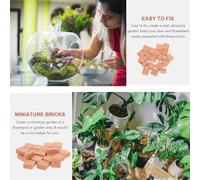 GALPADA 40pcs Miniature Bricks for DIY Sand Table Landscaping Realistic Red Square Brick Models for Crafts Dollhouse Garden Wall and Architectural Scenery Accessories