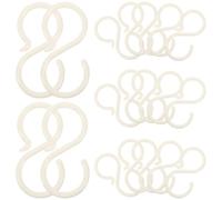 GALPADA 40pcs Plastic S Shaped Hooks for Hanging Hairbands and Scarfs, Heavy Duty Organizing Hooks with Beige Finish, for Store and Closet Storage Solutions
