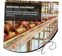 GALPADA 40Pcs Stainless Steel Quail Cage Door Hooks Wire Hooks for Rabbit and Bird Cages Indoor Use Sturdy for Secure Feeder and Door Attachment