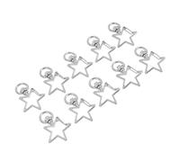 GALPADA 40pcs Star Shape Lobster Clasp Key Ring Jewelry Making Keychains Silver Alloy Easy to Use Design for Repairing Jewelry and Making Necklace and Charm Clasps