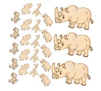 GALPADA 40pcs Wooden Animal Cutouts Blank Wood Slices DIY Craft Blanks for Painting Festival Party Home Decor Unfinished Natural Wood Animal Shapes