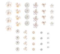 GALPADA 44pcs Shoe Buckles for Clogs Shoes Decorations, Alloy and Pearl Material, Reusable DIY Accessories for Children Party and Necklace Crafting