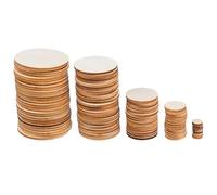 GALPADA 450pcs Round Wood Discs Unfinished Wood Slices Discs for Crafts Decor DIY for Christmas Ornaments