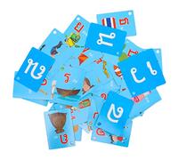 GALPADA 45Pcs Thai Flash Cards for Vocabulary Builder for Early Learning and Preschool Education for Language Development and Communication Skills