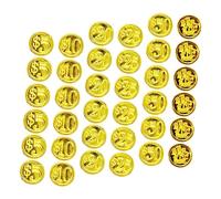 GALPADA 48Pcs Pirate Theme Plastic Gaming Coins for Treasure Hunt Party Games Halloween Decorations Lightweight Coins for Counting and Role Play