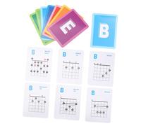 GALPADA 49pcs Guitar Chord Chart for Beginners with Easy to Read Big Fonts, Coated Paper Material, Assorted Colour, for Electric and Acoustic Guitar Training Guide