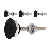 GALPADA 4pcs 30mm Racing Hood Lock Pins Set, Aluminum Flush Car Hood Latch with Key, Black Mini Engine Cover Security Latch for Auto Exterior Modification