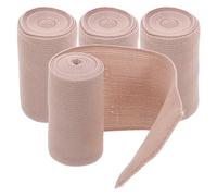 GALPADA 4pcs 75mm Cotton Elastic Wraps Compression Medical Sports Post-Surgery Skin Color 4.5m Per Roll for Knee Leg Body