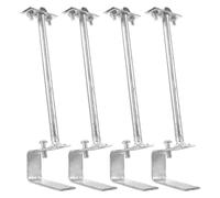 GALPADA 4pcs Adjustable Grounding Bracket for Roof Tiles, Iron Tile Anchor Clamp with Quick Mount Structure and High Durability, Suitable for Residential and Commercial Lightning