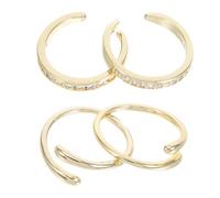 GALPADA 4pcs Adjustable Rhinestone Toe Rings for Women Open Cuff Lightweight Foot Jewelry Boho Style Summer Beach Accessory Breathable Design