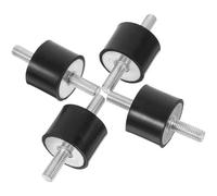 GALPADA 4pcs Anti-vibration Rubber Shock Absorbers Cylindrical Silent Blocks with Double Screw Studs for Stable Installation on Vehicle Axles and Boats Suitable for Marine and Automotive