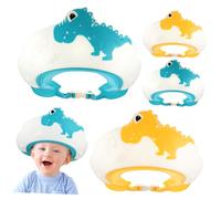 GALPADA 4pcs Baby Hair Washing Guard Shower Caps for Toddlers Adjustable Shampoo Hat Protective Bath Accessories for Boys and Girls with Yellow and Blue Colors
