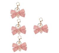 GALPADA 4pcs Bowknot Keychain Simulated Cute Backpack Pendant for Women Bag Charm Elegant Keyring for Cars and Keys for Special Occasions