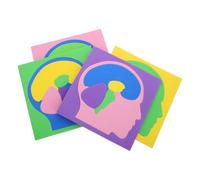 GALPADA 4pcs Brain Structure Puzzle Montessori Anatomy Model for Preschooler STEM Learning and Classroom Education, Colorful Interlocking Jigsaw Pieces for Development