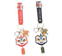 GALPADA 4pcs Cartoon Lion Keychain Pendant Charming Bag Decoration for Boys and Girls Schoolbags and Car Accessories Unique Chinese Style Keyring for Personalization