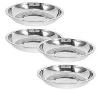 GALPADA 4pcs Cat Bowls for Indoor Cats Stainless Steel Bowl Sturdy Dog Pet Food Pet Supply