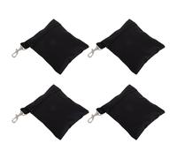 GALPADA 4pcs Compact Golf Tee Bag Pouch Set in Black Nylon, Wear Resistant Waist Pack for Golfing and Outdoor Activities, Small Sleek Storage Bags for Men and Women