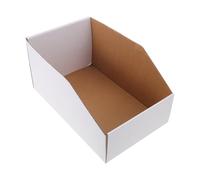 GALPADA 4pcs Corrugated Cardboard Storage Bins Open Top Design for Inventory Organization in Garage Warehouse Home Cardboard File Organizer