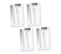 GALPADA 4pcs Crack Ruler Precision Measuring Tool for Industrial Applications Transparent Design for Visibility Defect Detection and Film Thickness Measurements