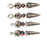 GALPADA 4pcs Creative Alloy Buddhist Hanging Pendants Diamond Pestles for Necklace Decoration and Collections, Spiritual Jewellery Accessories for Buddhist Believers Assorted style
