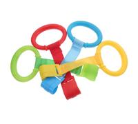 GALPADA 4pcs Crib Hanging Pull Rings Boy Girl Walking Assist Tools Boy Girl Bed Ring Play Gym Handle Safety Stand for Newborn Nursery