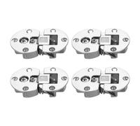 GALPADA 4pcs Degree Adjustable Concealed Hinge for Cabinet Doors with Zinc Alloy Material and Flush Installation, Silent Opening and Closing, Space-Saving Design for Kitchen and Home Decor
