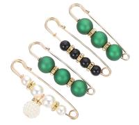 GALPADA 4pcs Delicate Pearl Brooch Pins Multi-function Dress Safety Clips for Women Lightweight Shawl and Skirt Waist Fixers Portable Decorative Fasteners for Clothes Adjustment