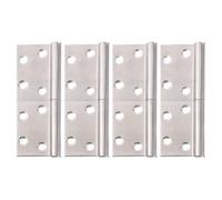 GALPADA 4pcs Detachable Stainless Steel Door Hinges with Smooth and Quiet Operation, Sturdy Flag Hinges for Bathroom, Kitchen Cabinet, and Window Door Replacement