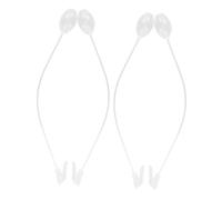 GALPADA 4pcs DIY Moving Ear Rabbit Hat Transparent PVC Bunny Cap with Squeeze Activated Ears Cute Animal Cosplay Accessories for Halloween Party Favor and Photo Props