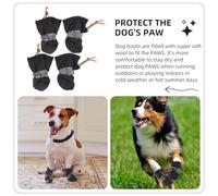 GALPADA 4pcs Dog Boot Breathable Pet Rainshoes with Non-slip Sole for Puppy Outdoor Activities Paw Protectors for Dirt Comfortable Walks Random Color