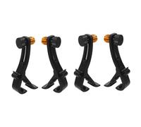 GALPADA 4pcs Drum Clamp Adjustable Microphone Shock Mount Holder for Snare Bass Drum Stand Mic Clips