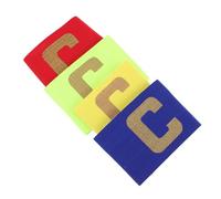 GALPADA 4pcs Elastic Nylon Football Captain's Armbands for Adults Non-slip Sports Armlets for Soccer Basketball Hockey Baseball Team Leader Bands in Yellow Red Blue Green