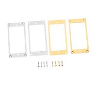 GALPADA 4pcs Electric Guitar Pickup Rings Thick Metal Frames Mounting Covers Silver Gold Fit for Sound Enhancement and Protection Suitable for Various Electric Guitars