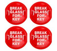 GALPADA 4Pcs Emergency Key Lock Box Red Wall Mount Safe with Quick-Release Cover for Outdoor Security, Space-Efficient Key Storage for Home, Office and Workplaces