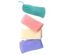 GALPADA 4pcs Exfoliating Soap Pouch with Drawstring Hanging Pe Material Soap Scrubber Bag for Shower and Face Cleansing