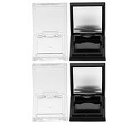 GALPADA 4Pcs Eyeshadow Empty Palettes Set, 2G and Black DIY Makeup Storage Boxes, Portable Travel Lipstick and Eyeshadow Case Organizer