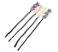 GALPADA 4pcs Flower Hair Bun Maker Set Hair Donut Styling Tool Multi-color for Women and Updo Accessories