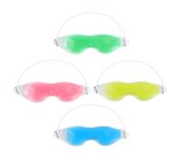 GALPADA 4pcs Gel Eye Mask Cooling Compress for Eyes Soft Pvc Gel Material with Elastic Band Suitable for Travel and Home Use