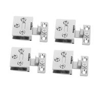 GALPADA 4pcs Glass Door Hinge Hinges for Glass Doors Stainless Steel Silver