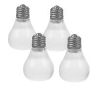 GALPADA 4Pcs Glow Dark Soft Light Bulb Squeeze for Squishy Stress Balls Sensory Light Up Fun for Room Decoration for Relieving Anxiety