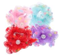 GALPADA 4pcs Hair Nets Bun Covers Hair Accessories Mesh Abs Material Assorted Color Fashion Style Comfortable Experience Holds Bun in Place Suitable for Casual Occasions