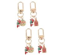 GALPADA 4pcs Japanese Keychain Pendant Metal Carp Keyring Bag Charm for Handbag Purse Wallet Decoration Lightweight Backpack Keychain Accessory