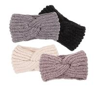 GALPADA 4pcs Knitted Wool Hair Band Handmade Headbands for Women Pack Sports Headband Ear Protection Sweat for Workout