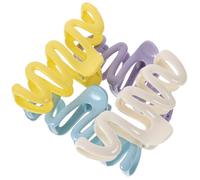GALPADA 4pcs Large Jaw Hair Clips for Thick Hair with Easy to Use Strong Hold Assorted Colours Minimalist Style for Birthday Or Cooking